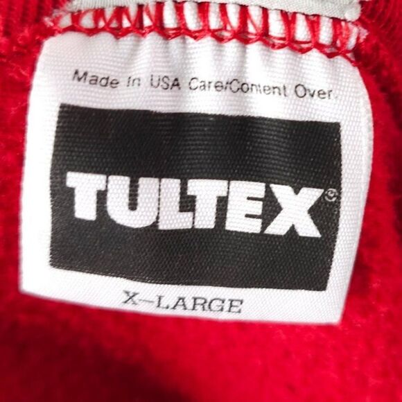 Christmas Teddy Bear Sweatshirt Mens Size Large Vintage 90s Made In USA - Picture 5 of 6